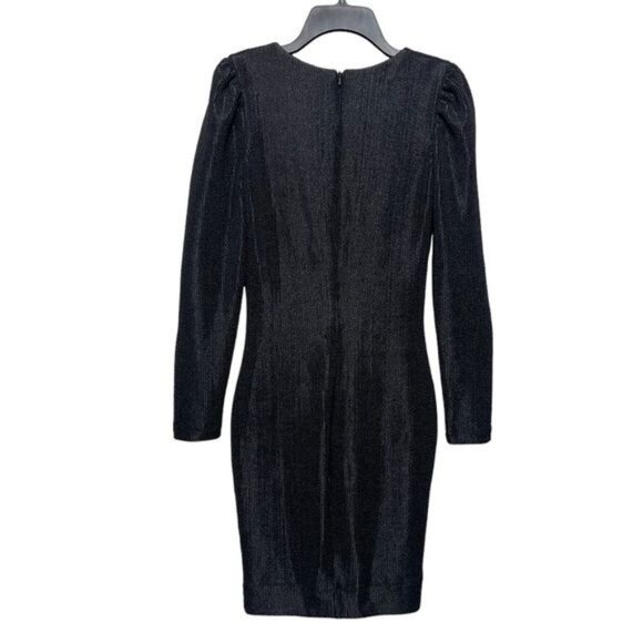 HELSI Mel Rib-Knit Textured Keyhole Dress in Black Size S - Picture 5 of 6